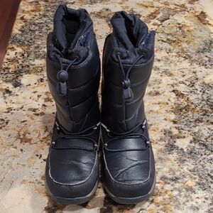 Lands' End Kids Navy Snow Boots